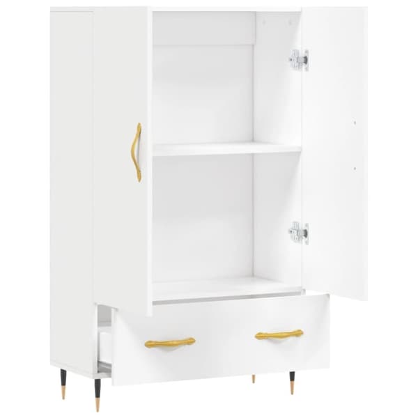 vidaXL skab 69,5x31x115 cm konstrueret træ hvid