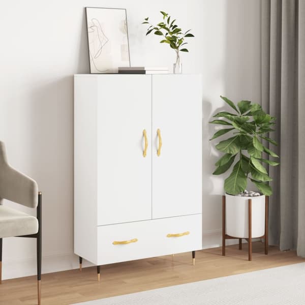 vidaXL skab 69,5x31x115 cm konstrueret træ hvid