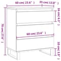 Pikkukuva 11 / 11: vidaXL Senkki harmaa Sonoma 60x35x70 cm tekninen puu