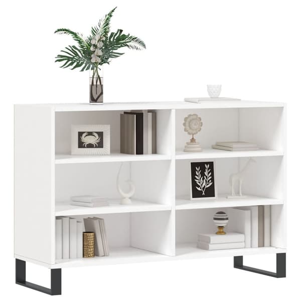 vidaXL Skjenk hvit 103,5x35x70 cm konstruert tre