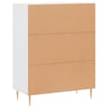 Miniatyrbilde 8 av 11: vidaXL Skjenk hvit 69,5x34x90 cm konstruert tre