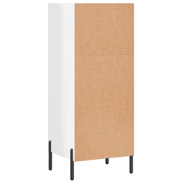 vidaXL skænk 34,5x32,5x90 cm konstrueret træ hvid højglans