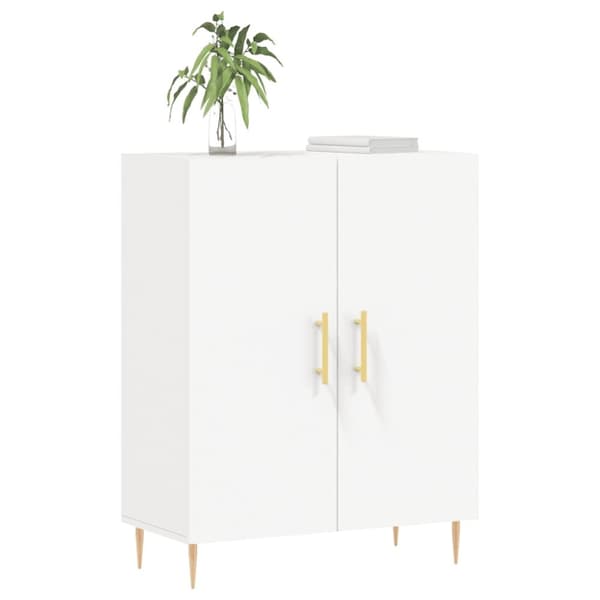 vidaXL skænk 69,5x34x90 cm konstrueret træ hvid