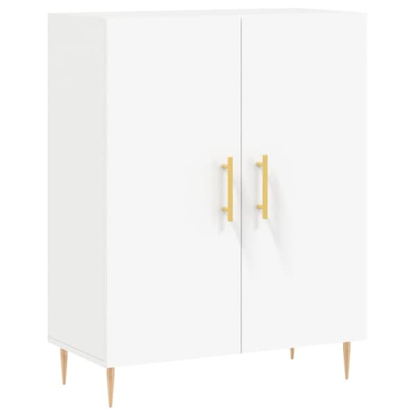 vidaXL skænk 69,5x34x90 cm konstrueret træ hvid
