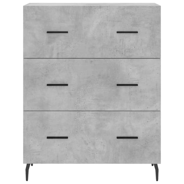 vidaXL Skänk betonggrå 69,5x34x90 cm konstruerat trä