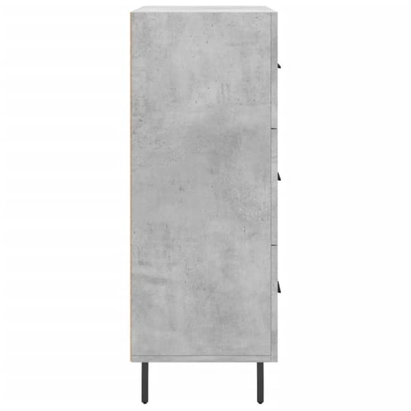 vidaXL Skänk betonggrå 69,5x34x90 cm konstruerat trä