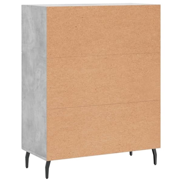 vidaXL Skänk betonggrå 69,5x34x90 cm konstruerat trä