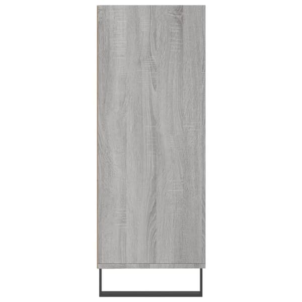 vidaXL Hyllykaappi harmaa Sonoma 69,5x32,5x90 cm tekninen puu