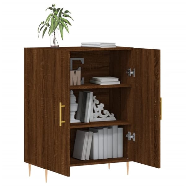 vidaXL Skjenk brun eik 69,5x34x90 cm konstruert tre