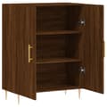 Miniatyrbilde 5 av 11: vidaXL Skjenk brun eik 69,5x34x90 cm konstruert tre