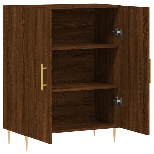 vidaXL Skjenk brun eik 69,5x34x90 cm konstruert tre