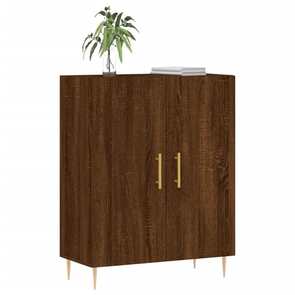 vidaXL Skjenk brun eik 69,5x34x90 cm konstruert tre