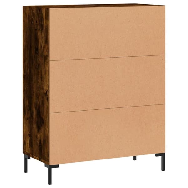 vidaXL Skänk rökfärgad ek 69,5x34x90 cm konstruerat trä