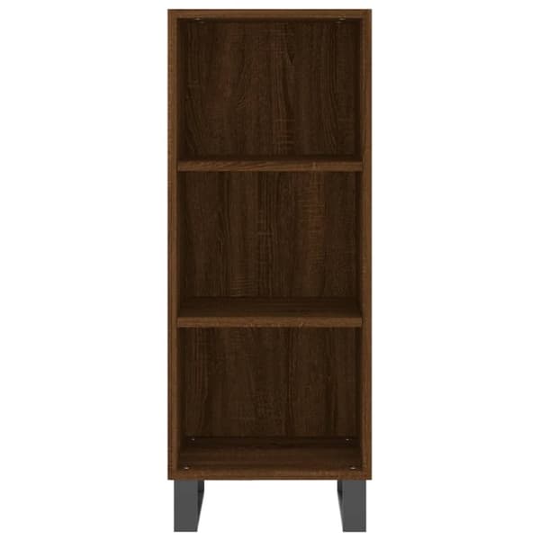 vidaXL skænk 34,5x32,5x90 cm konstrueret træ brun egetræsfarve