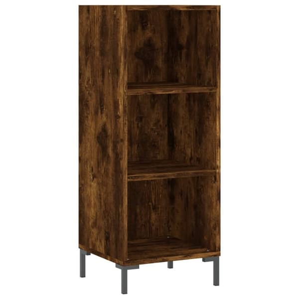 vidaXL Skjenk røkt eik 34,5x32,5x90 cm konstruert tre
