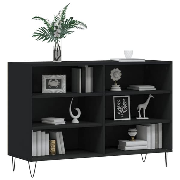 vidaXL Skänk svart 103,5x35x70 cm konstruerat trä