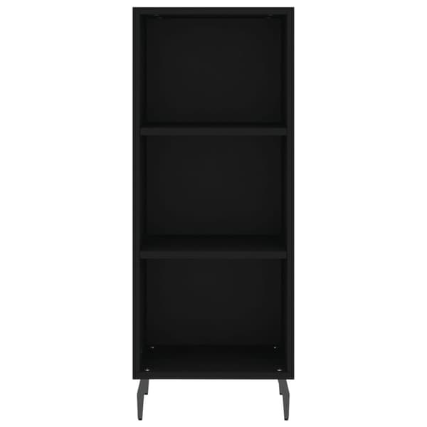 vidaXL Skjenk svart 34,5x32,5x90 cm konstruert tre