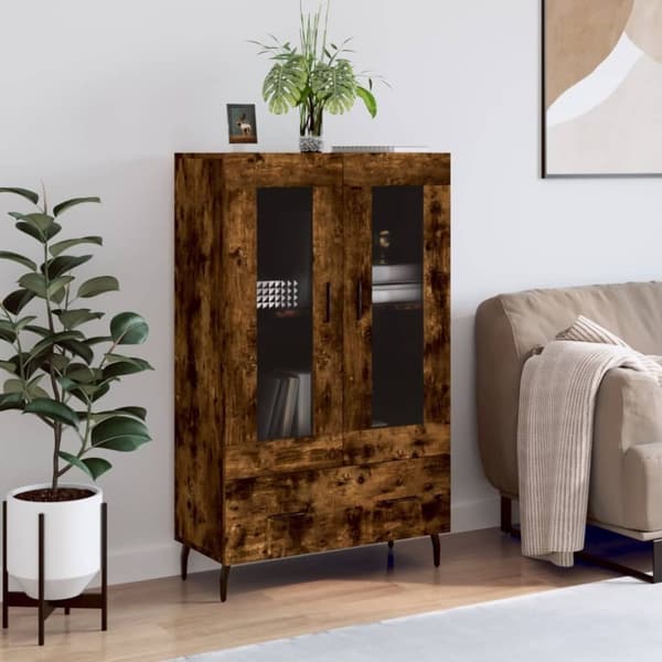vidaXL skab 69,5x31x115 cm konstrueret træ røget sonoma-eg