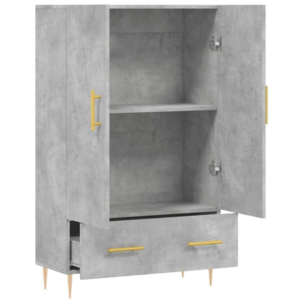 vidaXL Highboard betonggrå 69,5x31x115 cm konstruert tre
