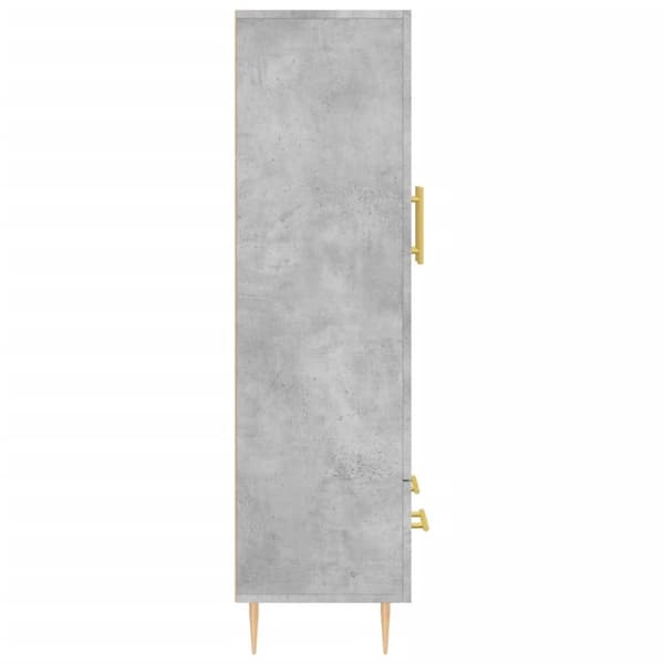 vidaXL Highboard betonggrå 69,5x31x115 cm konstruert tre