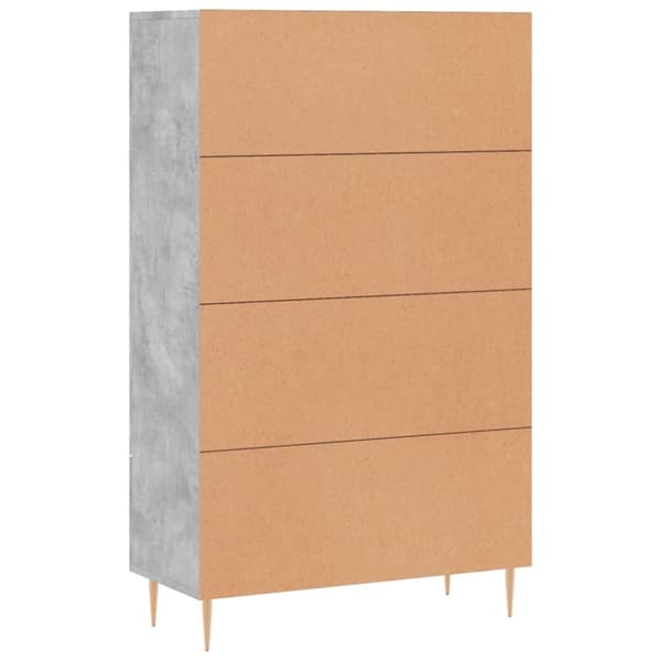 vidaXL Highboard betonggrå 69,5x31x115 cm konstruert tre