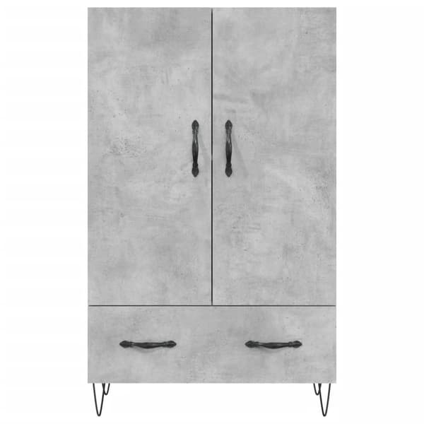 vidaXL Highboard betonggrå 69,5x31x115 cm konstruert tre