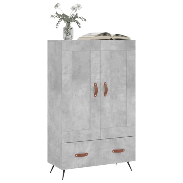 vidaXL skab 69,5x31x115 cm konstrueret træ betongrå
