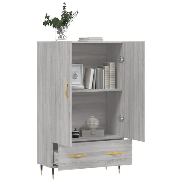vidaXL skab 69,5x31x115 cm konstrueret træ grå sonoma-eg