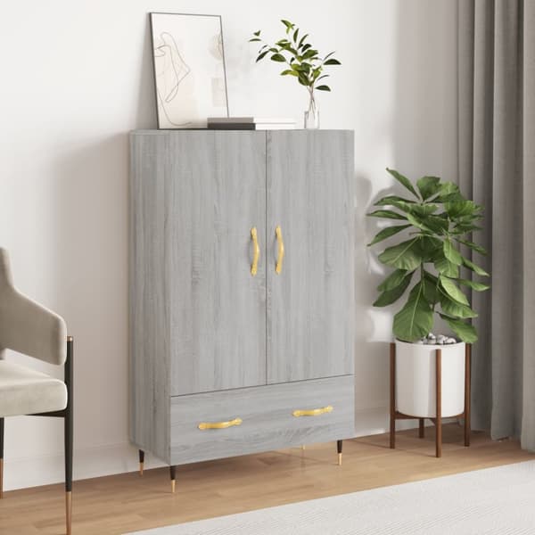 vidaXL skab 69,5x31x115 cm konstrueret træ grå sonoma-eg