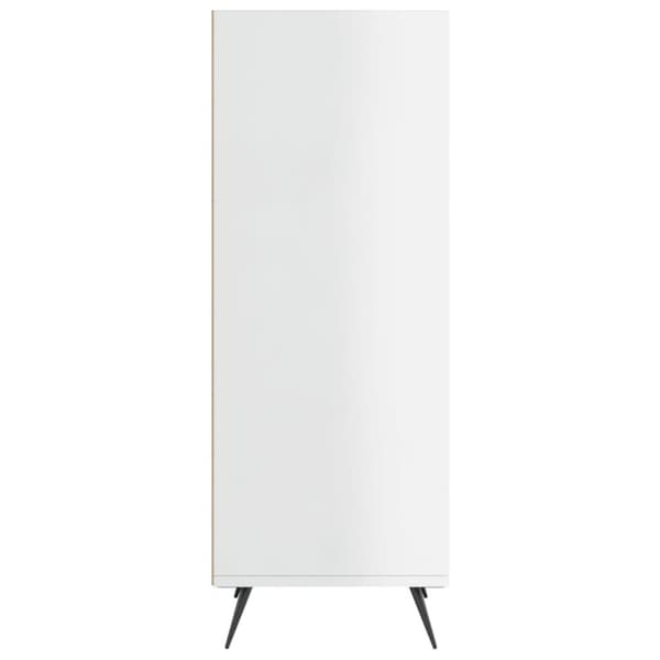 vidaXL Hylle høyglans hvit 34,5x32,5x90 cm konstruert tre