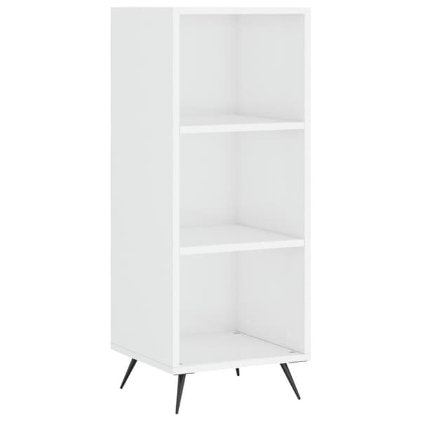 vidaXL Hylle høyglans hvit 34,5x32,5x90 cm konstruert tre