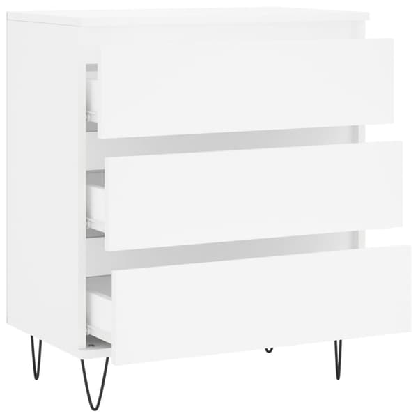 vidaXL Byrå vit 60x35x70 cm konstruerat trä