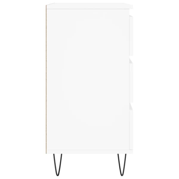 vidaXL Byrå vit 60x35x70 cm konstruerat trä