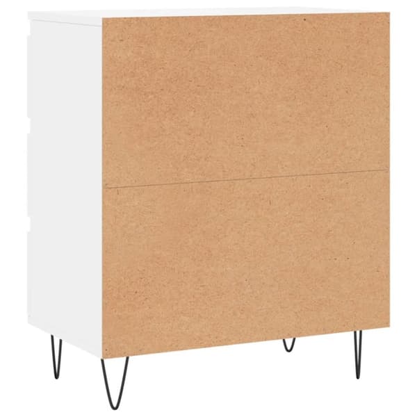 vidaXL Byrå vit 60x35x70 cm konstruerat trä