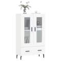 Miniatyrbilde 3 av 11: vidaXL Highboard hvit 69,5x31x115 cm konstruert tre