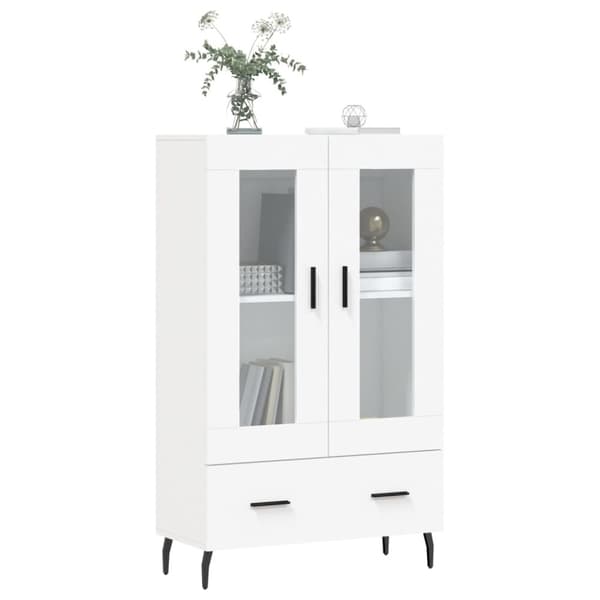 vidaXL Highboard hvit 69,5x31x115 cm konstruert tre
