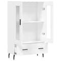 Miniatyrbilde 5 av 11: vidaXL Highboard hvit 69,5x31x115 cm konstruert tre