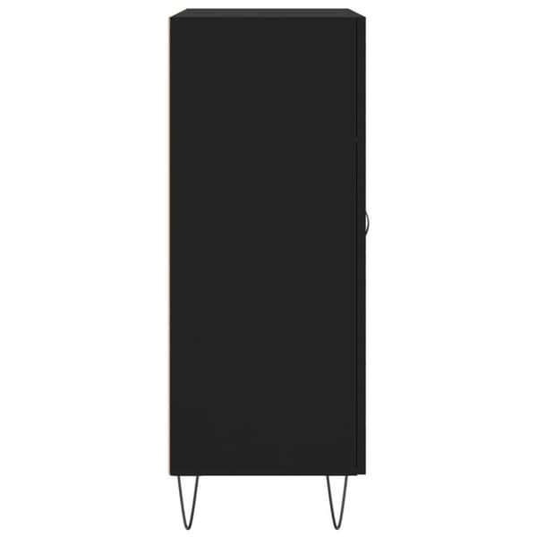 vidaXL Skjenk svart 69,5x34x90 cm konstruert tre