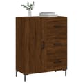 Miniatyrbilde 2 av 11: vidaXL Skjenk brun eik 69,5x34x90 cm konstruert tre