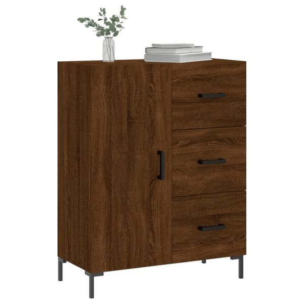 vidaXL Skjenk brun eik 69,5x34x90 cm konstruert tre