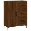 Miniatyrbilde 1 av 11: vidaXL Skjenk brun eik 69,5x34x90 cm konstruert tre