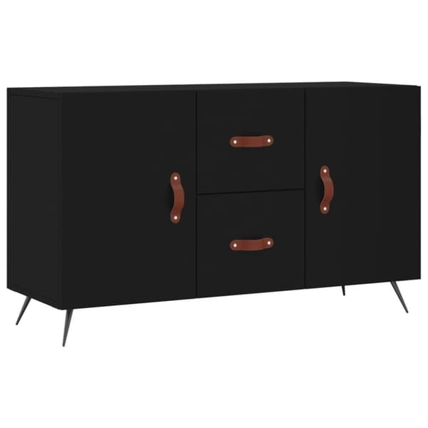 vidaXL Skjenk svart 100x36x60 cm konstruert tre
