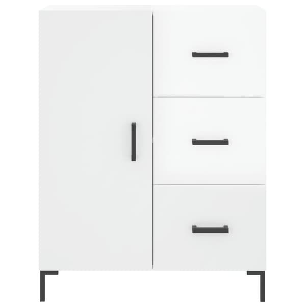 vidaXL Senkki korkeakiilto valkoinen 69,5x34x90 cm tekninen puu