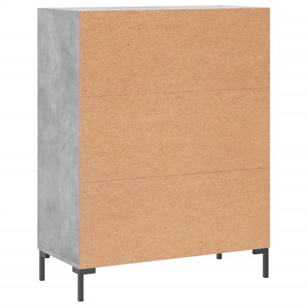 vidaXL Skjenk betonggrå 69,5x34x90 cm konstruert tre