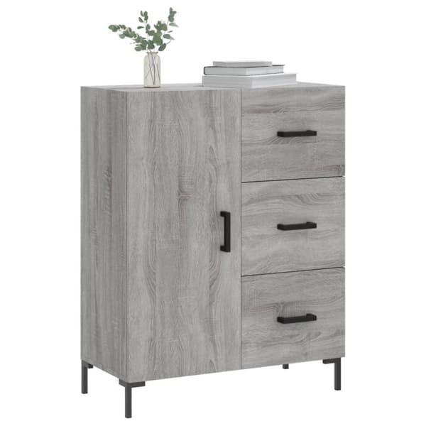 vidaXL Skjenk grå sonoma 69,5x34x90 cm konstruert tre