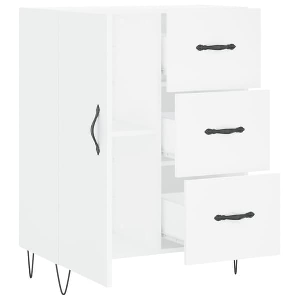 vidaXL skænk 69,5x34x90 cm konstrueret træ hvid