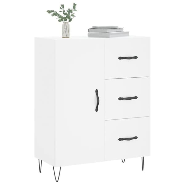 vidaXL skænk 69,5x34x90 cm konstrueret træ hvid