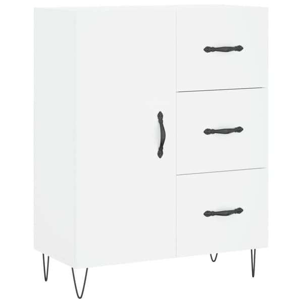 vidaXL skænk 69,5x34x90 cm konstrueret træ hvid