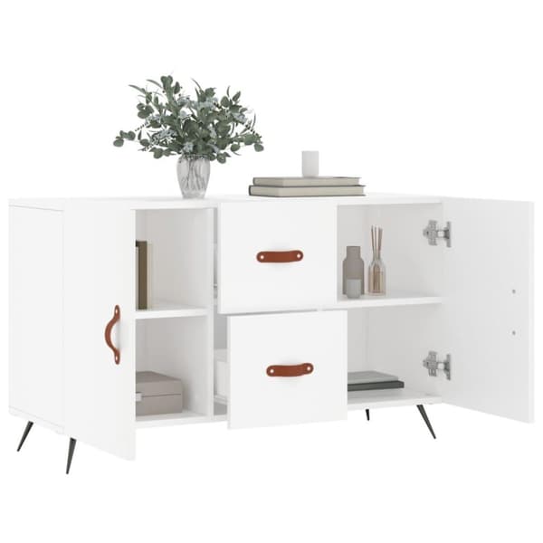 vidaXL Skjenk hvit 100x36x60 cm konstruert tre