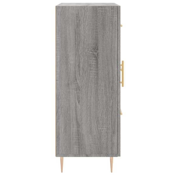 vidaXL skænk 69,5x34x90 cm konstrueret træ grå sonoma-eg